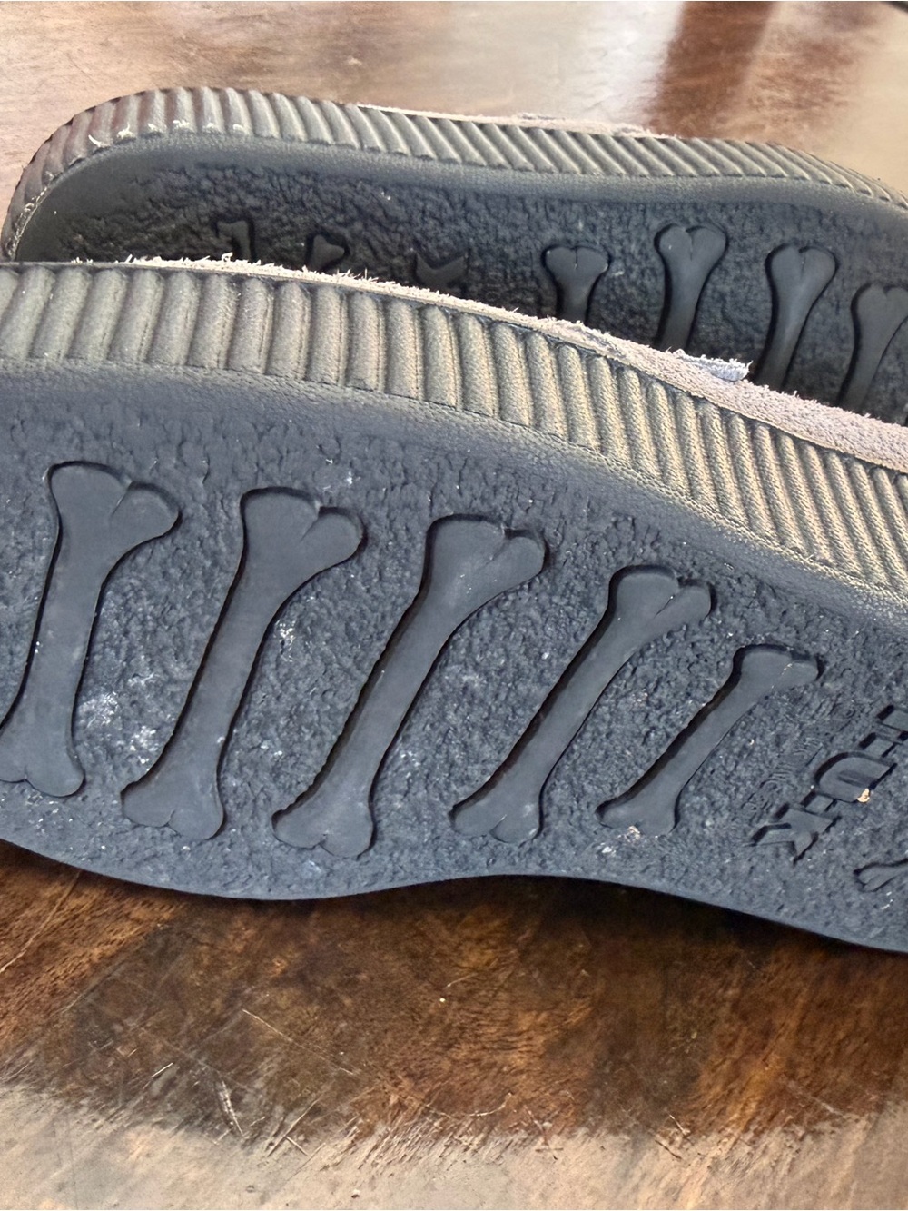 T.U.K Gray Suede Creeper Loafers with Black Accents - Picture 5 of 6